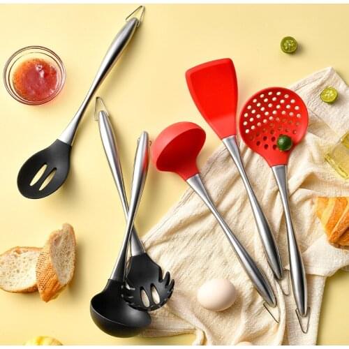 Silicone Cooking Utensils Non-Stick Spatula Spoon Shovel Colander Cooking Tools Kitchenware Kitchen Gadgets Accessories Supplies