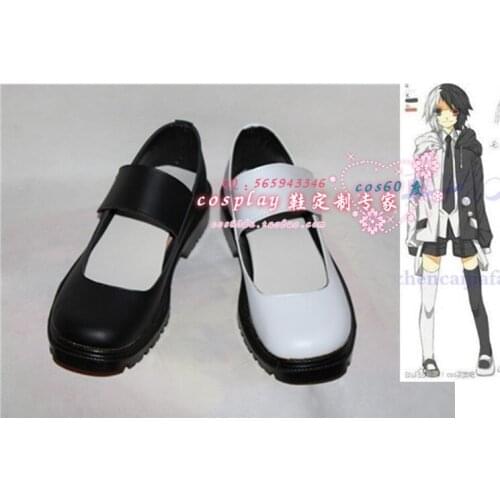 Super Dangan Ronpa 2 black-and-white monokuma cosplay flats shoes S008