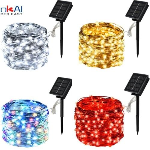 LED Outdoor Solar Lamp String Lights 100/200 LEDs Fairy Holiday Christmas Party Garland Solar Garden Waterproof 10m Solar Light