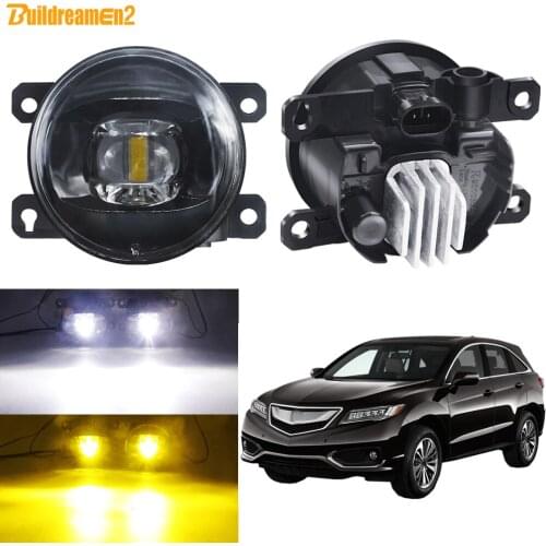 LED Fog Light Assembly 30W 8000LM Car Front Bumper Fog Lamp White Yellow 12V For Acura RDX 2010 2011 2012 2013 2014 2015