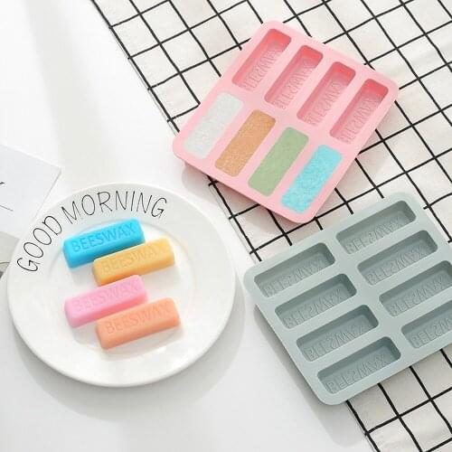 Creative 8-Piece Beeswax Gold Bar Chocolate Mold Cake Mold Handmade Soap Mold DIY Baking Mold