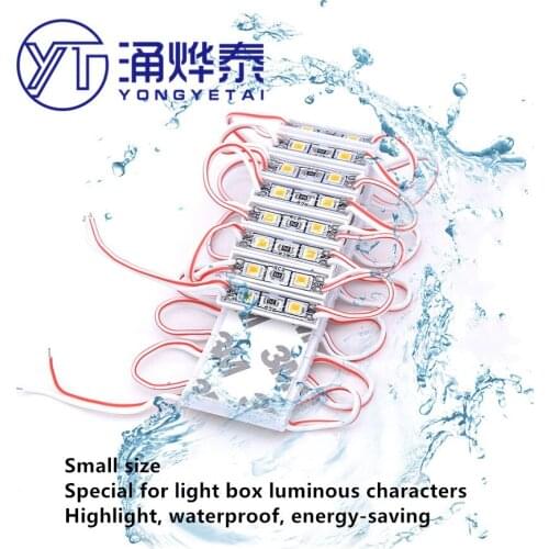 YYT 20/Lot 2835 Small size 2LED 3LED SMD module Advertising luminous character light box White red green blue LED waterproof 12V