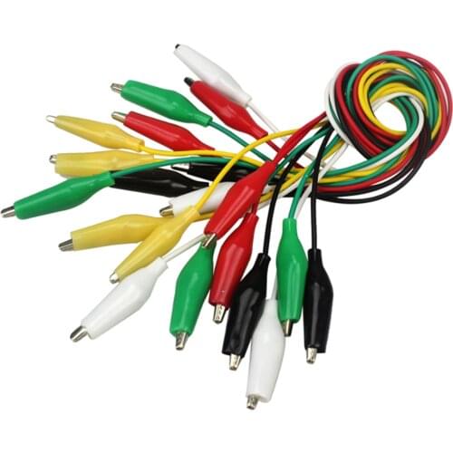 10pcs Alligator Clips Electrical DIY Test Leads Alligator Double-ended Crocodile Clips Roach Clip Test Jumper Wire for DIY Kit