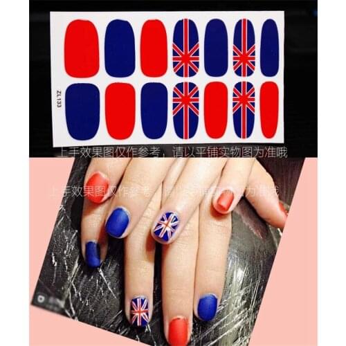 1PC Nail art Full-Cover Sticker Sheet 14tips Sticker Polish Sticker ZL133-152