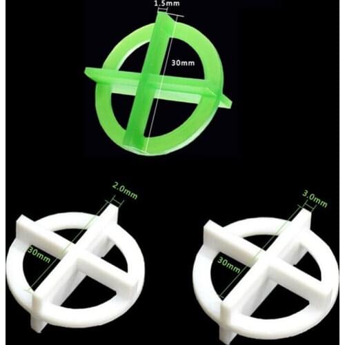 100 Pcs Green Or White Cross Leveling Recyclable Plastic Tile Leveling System Base Spacer Tiles And Tiling Tiles