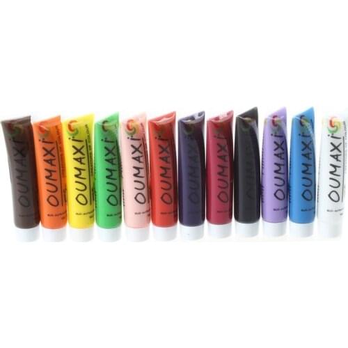 12 colors 3D professional Acrylic Paint Art Pigment Manicure