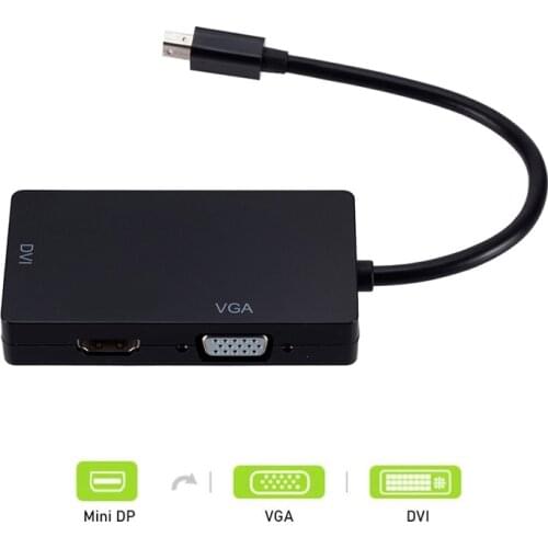 3 in 1 Mini Displayport Adapter Converter Cable DP Display Port Converter to VGA/DVI Adapter for Mac Book Air iMac