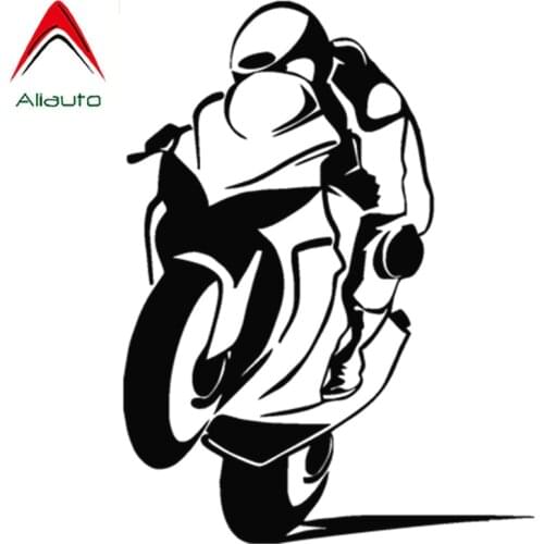 Aliauto Personality Car Sticker Cool Biker on Board Decortive Vinyl Decal Waterproof for Gti Skoda Opel Astra G Mazda,19cm*15cm