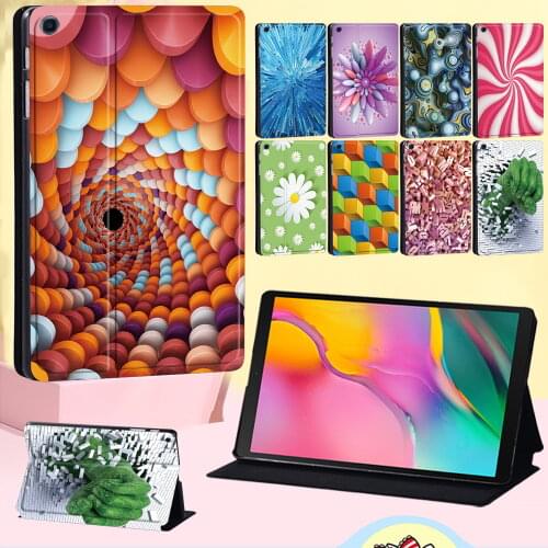 Tablet Case for Samsung Galaxy Tab A 10.5 T590 T595/Tab A 9.7 T550 P550 T555 T551 - Cool 3D Series Dust-proof Leather Cover Case