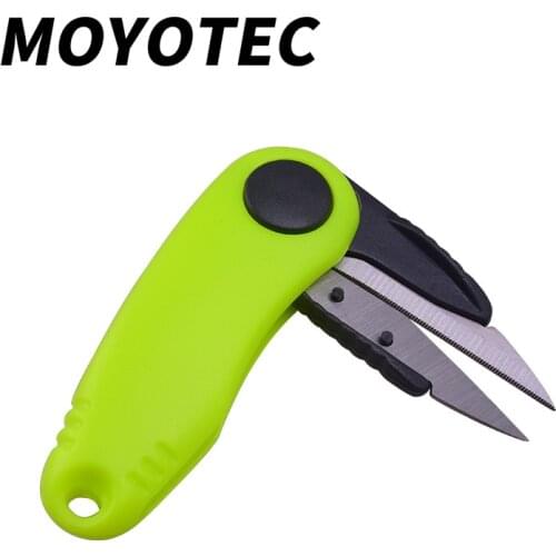 MOYOTEC Colorful Fishline Scissors Fishline Cutter Tool for Grinding Knife And Flying Knot Tool Portable Folding Scissors