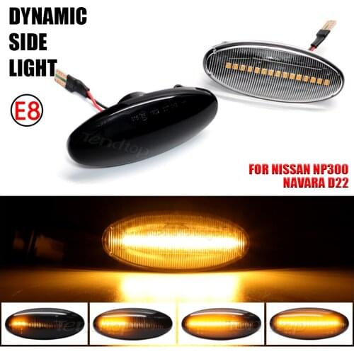 Dynamic LED Light Turn Signal Side Marker Lamp For Nissan Navara D22 NP300 1998-05 Datsun Frontier Fiera PickUp Terrano Skystar