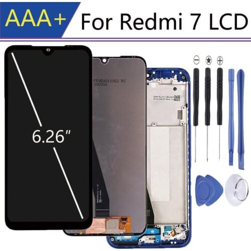 6.26 Inch pantalla For xiaomi redmi 7 lcd with frame for xiaomi redmi 7 display Digitizer Assembly Parts For redmi 7 screen