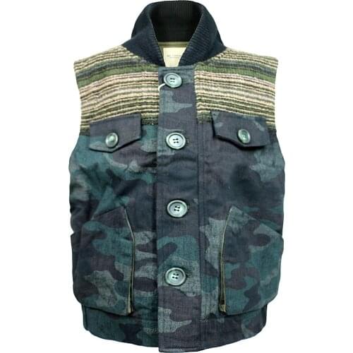 Jacket Denim Waistcoats Outerwear Cotton Vest Fashion Zipper Hoody Vests Clothes Boys Vest Waistcoats Childrens Coat 7Y 4C0838