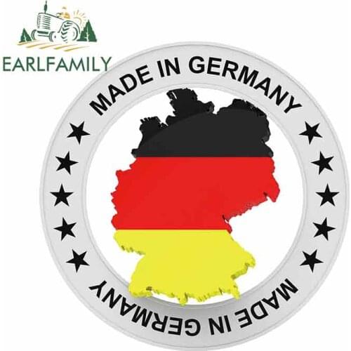 EARLFAMILY 13cm x 12.9cm for Made In Germany Camper Truck Decal Custom Printing Car Stickers Suitable for All Types of Vehicles