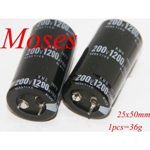 200V 1200uf 1000uf High Quality Low ESR Electrolytic Capacitor Radial +/- 20% 25x50mm Capacitance