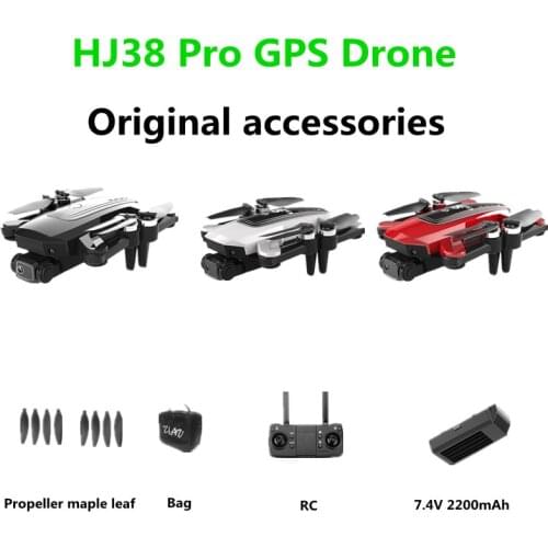 HJ38 PRO GPS Drone Original Accessories Battery 7.4V 2200mAh Propeller Maple Leaf /Remote Control For HJ38 PRO Drones Spare Part