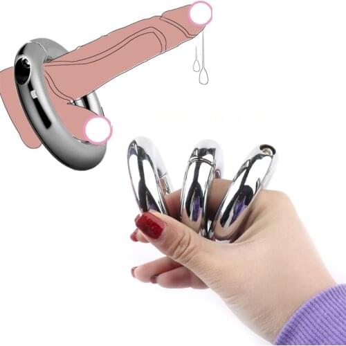 40/45/50mm Stainless Steel Penis Ring Male Penis Bondage Sex Toy for Men BDSM Delay Ejaculation Metal Weight-Bearing Cock Ring