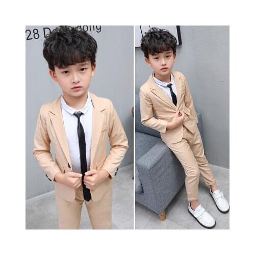 Boys Blazer Sets 2019 Autumn New Childrens Boys Wedding Party Clothing Jacket+pants Gentleman Formal Suit Toddler Blazer Sets