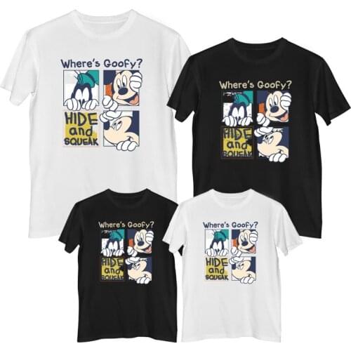 Disney Mickey Mouse Minnie Mouse Donald Duck Daisy Duck T-shirt 100% cotton Fashion Mens Woman T-shirts Clothes for kids Tops
