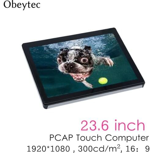 OBT236K-RK3288 23.6inch wall mounted touch TV computer, capacitive touch, vandal-proof, full hd 230nits , android system