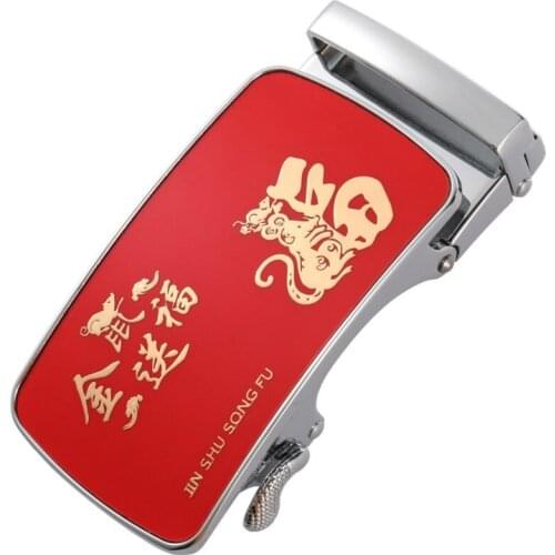 New Fashion Luxury Glod Alloy Automatic Belt Buckles Mens Leather Waist Belts for Men Pants Buckles 3.5cm Ratchet LY136-222728