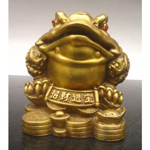 Wholesale bronze factory Toad lucky decoration opening gifts toad decoration copper crafts decoration gift