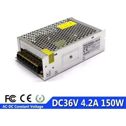 Regulated 36V 4.2A 150W Power Supply Switching 110V 220V AC to Dc36v Power Source for CNC CCTV 3D Printer Stepper Motor