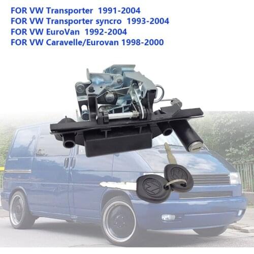 Car Rear Tailgate Handle With Lock Closure Keys 701829239F 703829239E 703829239D For VW Transporter Caravelle/Eurovan 1991-2004