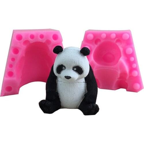 Medium panda silicone mold silicone drop mold turn sugar soft ceramic clay drop glue gypsum pendant