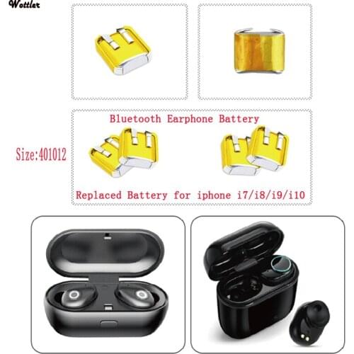 Replacement Battery for 3.7v iphone i7 i8 i9s i10 xiaomi huawei Bluetooth Unlimited headset battery 50mah Deaf-aid
