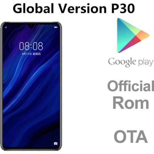 Global Version HuaWei P30 ELE-L29 Cell Phone Kirin 980 Android 9.1 6.1" FHD 2310X1080 6GB RAM 128GB ROM NFC IP53 40.0MP Stock