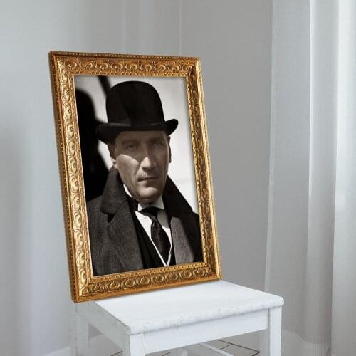 Gold Glitter Framed A3 Ataturk TABLE-2