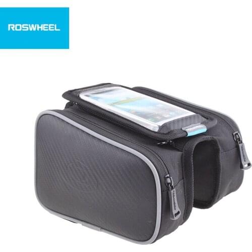 MTB Road Bicycle Bike Bags Rainproof Touch Screen Cycling Top Front Tube Frame Bags 4.8/5.7 Phone Case Bike Accessories