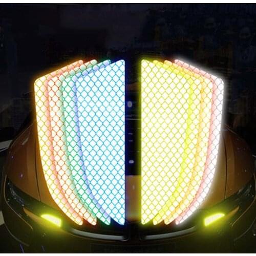 2Pcs/Set Car Reflector Protective Sticker Scratches Safety Warning Reflective Car Stickers Acessorio Para Carro Reflective Tape