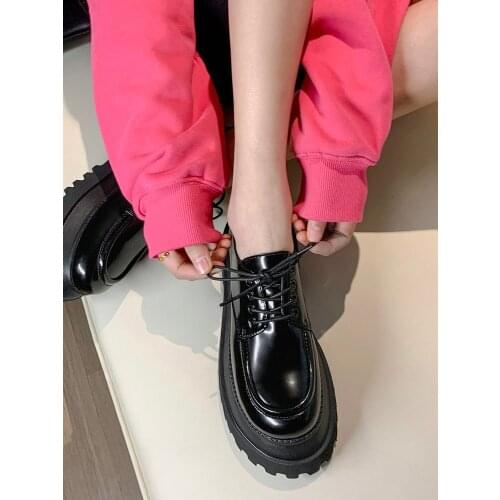 EshtonShero New Black High Heels Shoes Women Pumps Fashion Patent Leather Mules Platform Shoes Woman Round Toe Casual Shoes