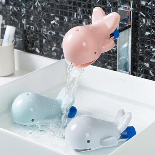 1PC Cute Whale Faucet Extender Sprayer Nozzle Tap Water Saving Tool Children Kids Washing Hands Bathroom Accessory Lovely 1080A
