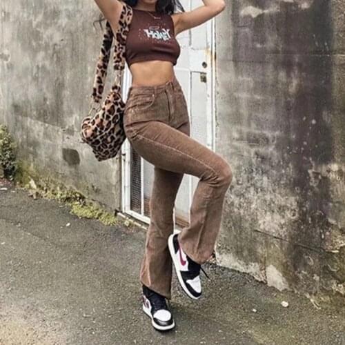 2021 Jeans In Brown High Waist Loose Straight Leg Jeans Women Fashion Y2k Casual Streetwear Female Pants Baggy Trouser