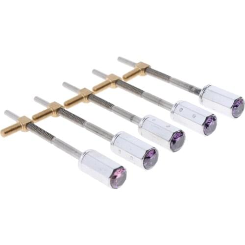 5 Pack Silver Violin Bow Frog Screw For Violin Ebony Bow Frogs