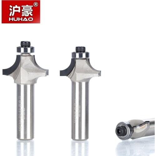 HUHAO 1pc 1/2" Shank Diamond Chamfer Round Router Bits Woodworking Cutter Slotter Engraving Machine Tool PCD Router Bit