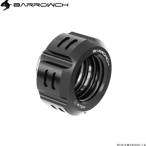BARROWCH Helm Water Cooling Build OD14mm Hard /Rigid Tube Hand Compression Fittings G1/4'' ,FBYKNM-14