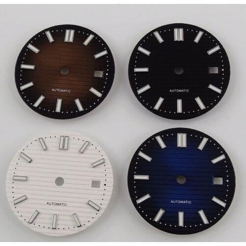 Blue/White/Black/Brown Watch Dial 29.8mm with Date Window Fit ETA 2836 MIYOTA Movement