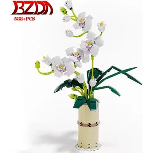 Sembo Flowers Bouquet Eternal Life Flowers Building Block Ideas MOC Home Garden Plant Decoration For Girls Friends Birthday Gift