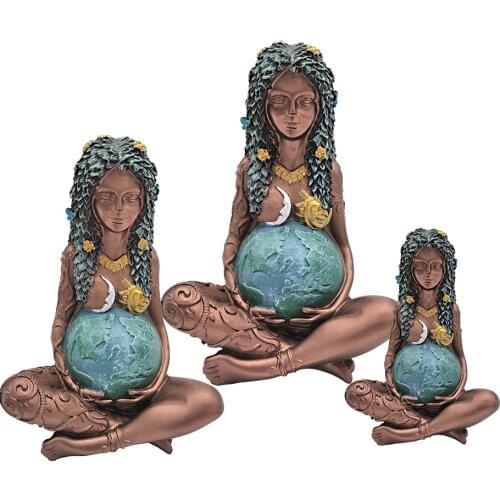 Millennial Gaia Figurine Mother Earth Art Statue Home Garden Decorations Desktop Ornament Gift