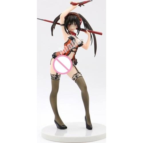 25cm Japanese Anime Sexy girl Figures Date A Live Tokisaki Kurumi PVC Action Figure Collectible Model Toys Doll For Men gift
