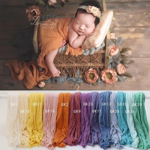 Newboorn Photography Cheesecloth Wrap Cotton Baby Studio Stretch Blanket Baby Posing Swaddling Wraps, #P2413