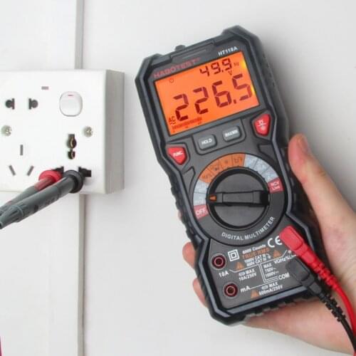 HT118A Multifunctional Digital Multimeter 6000 Counts True RMS Measuring Voltage Current Frequency Temperature NCV Test M89B