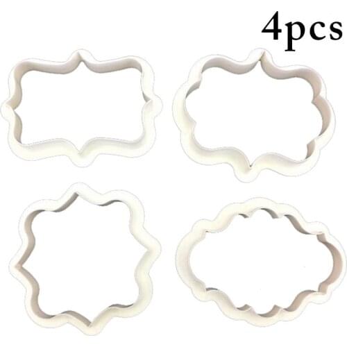 Kapmore 4Pcs/Set Creative Cookie Cutter DIY Decor Fondant Mold Candy Cookie Mold DIY Baking Tools Accessories Kitchen Tools