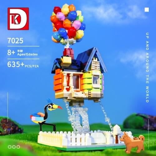 MOC Creative Tensegrity Sculptures Suspended Gravity Building Blocks Balloon Flying House Bricks Model Kids Toys Christmas Gifts