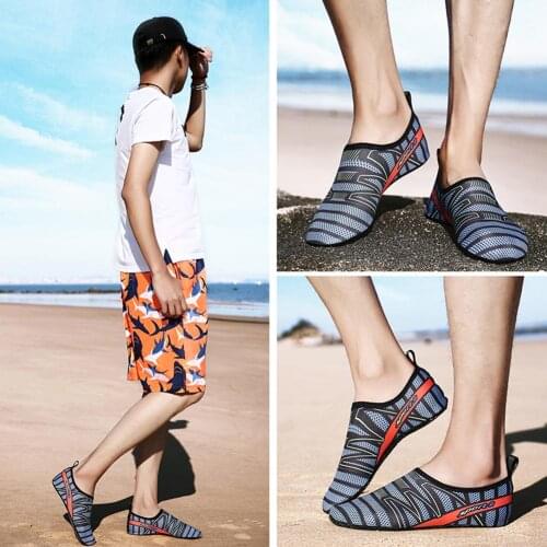 Aqua Beach Slip-on Sneakers Men Swimming Outdoor Anti-skid Beach Diving Quick Drying Shoes Anti-slip Flat Footwear