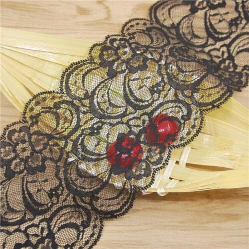 90mm Polyester Lace Trim Black Fabric Sewing Accessories Cloth Wedding Dress Decoration Ribbon Craft Supplies 50yards L818-b